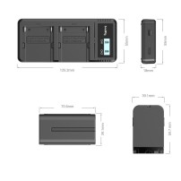 SmallRig 3823 | Zestaw zasilający, dwukanałowa ładowarka z dwoma akumulatorami NP-F, 2 x 7800 mAh (56 Wh) SmallRig - 8