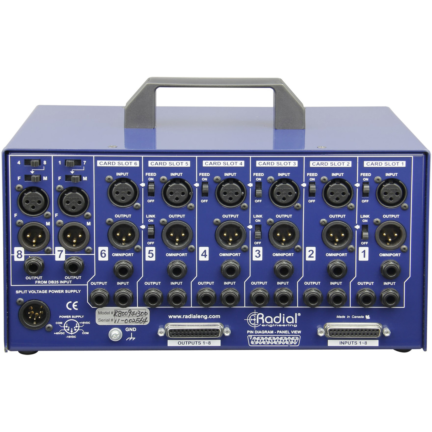 Radial SixPack| 6-slotowy zasilacz, baza do modułów systemu 500 Radial Engineering - 2