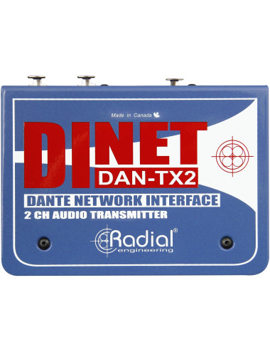 Radial DiNet DAN-TX2 | Konwerter Jack, XLR - Dante Radial Engineering - 1