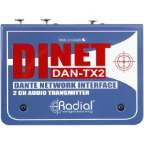 Radial DiNet DAN-TX2 | Konwerter Jack, XLR - Dante Radial Engineering - 1