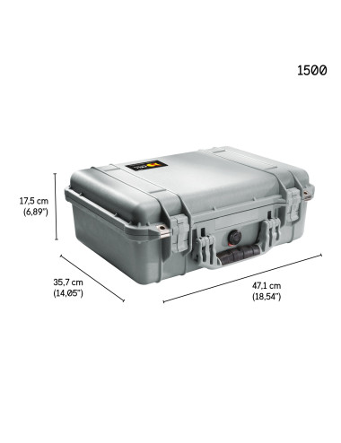 Peli 1500 Protector Case | Walizka transportowa z pianką Pick N Pluck, wym. zewn. 47 x 35 x 17 cm, IP67, STANAG 4280 Peli - 4