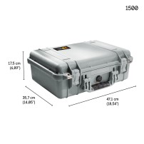 Peli 1500 Protector Case | Walizka transportowa z pianką Pick N Pluck, wym. zewn. 47 x 35 x 17 cm, IP67, STANAG 4280 Peli - 4