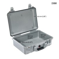 Peli 1500 Protector Case | Walizka transportowa z pianką Pick N Pluck, wym. zewn. 47 x 35 x 17 cm, IP67, STANAG 4280 Peli - 5