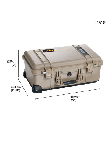 Peli 1510 Protector Case | Walizka transportowa bez wypełnienia, wym. zewn. 55 x 35 x 22 cm, IP67, STANAG 4280 Peli - 3