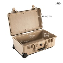 Peli 1510 Protector Case | Walizka transportowa bez wypełnienia, wym. zewn. 55 x 35 x 22 cm, IP67, STANAG 4280 Peli - 4