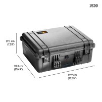 Peli 1520 Protector Case | Walizka bez wypełnienia, wym. zewn. 50 x 40 x 18 cm, IP67, STANAG 4280, MIL C-4150J Peli - 4