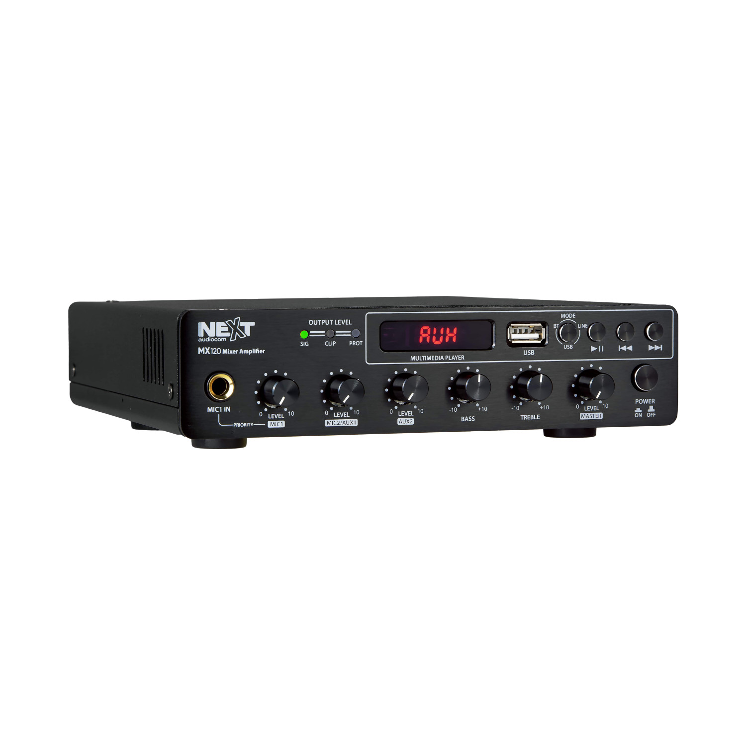 Next Audio MX120 | Wzmacniacz miksujący, 120W, 100V, USB / Bluetooth