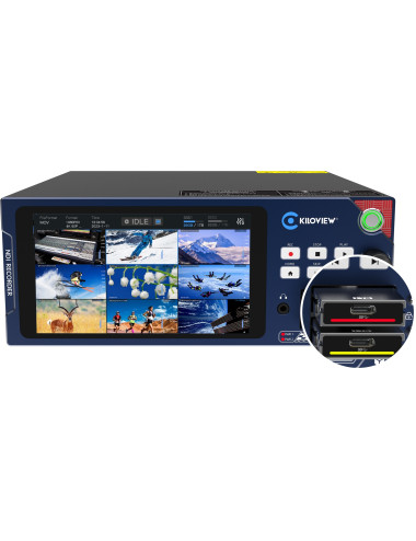 Kiloview CUBE R1 NDI Recorder System | 9-kanałowy rekorder wideo NDI, 10G SFP+, NVMe SSD AJA - 3