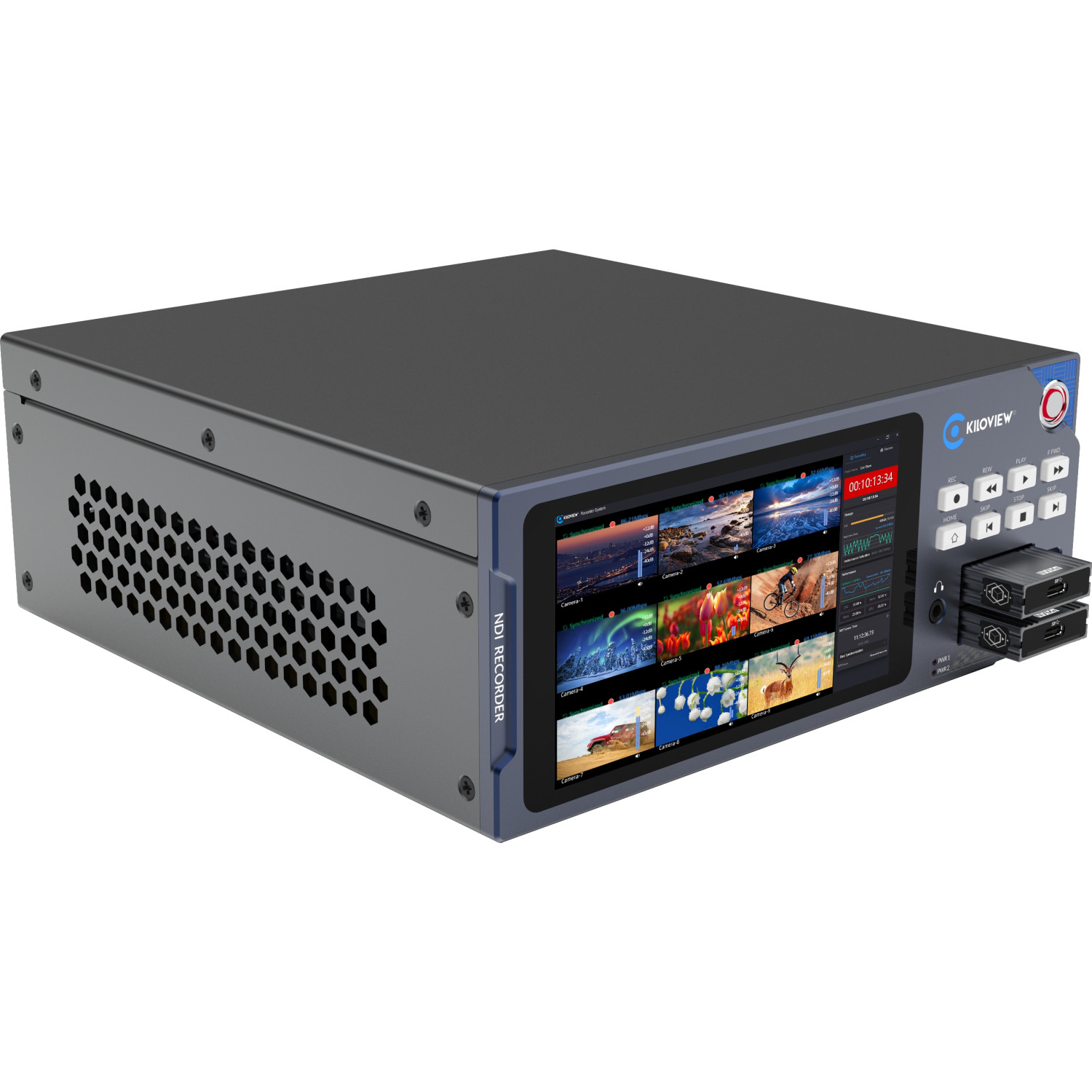 Kiloview CUBE R1 NDI Recorder System | 9-kanałowy rekorder wideo NDI, 10G SFP+, NVMe SSD AJA - 1