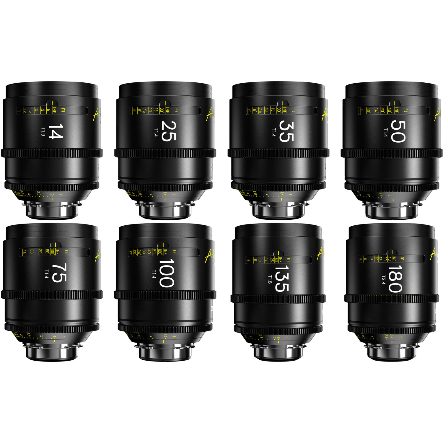 DZOFilm Arles 8-Lens Kit 14/21/25/35/50/75/100/135mm FF/VV Prime Cine Lens PL-Mount | Zestaw obiektywów filmowych DZOFILM - 1