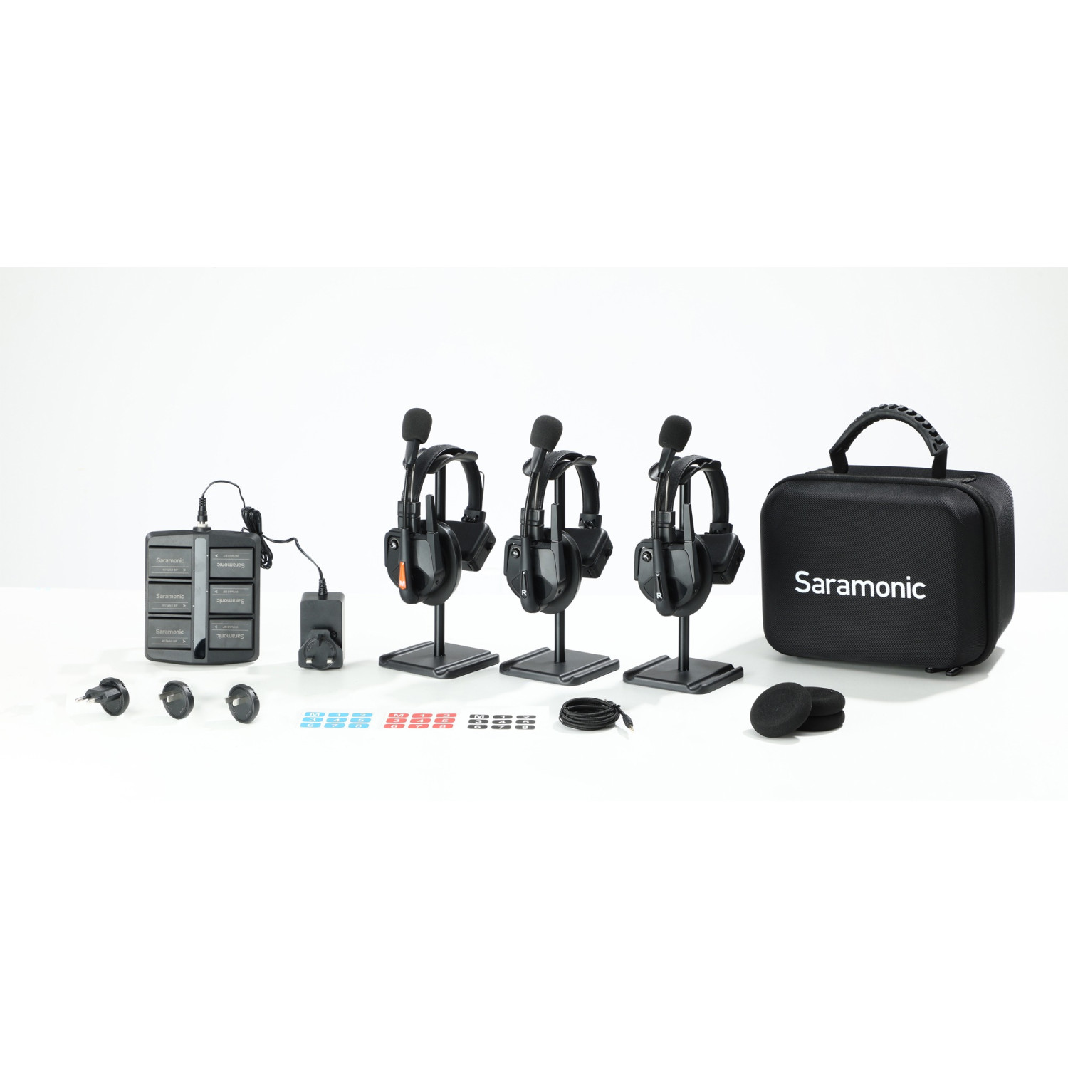 Saramonic WiTalk9 WT3S | Bezprzewodowy system komunikacji dla 3 osób, Full-duplex, komunikacja dwukierunkowa, odległość 500m
