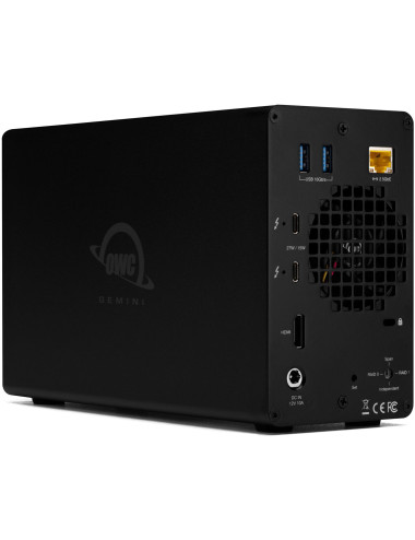 OWC Gemini 8TB | Macierz dyskowa HDD RAID 2x4TB, USB-C, Thunderbolt 3, Czytnik SD OWC - 6