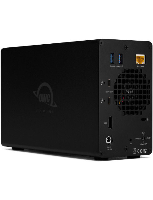 OWC Gemini 24TB | Macierz dyskowa HDD RAID 2x12TB, USB-C, Thunderbolt 3, Czytnik SD OWC - 6