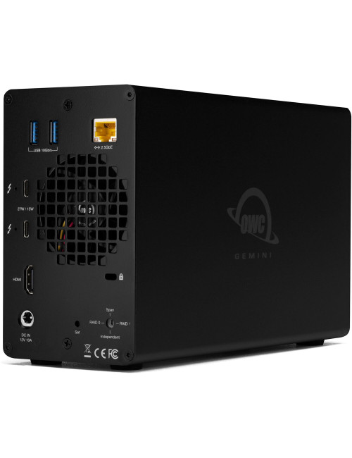 OWC Gemini 24TB | Macierz dyskowa HDD RAID 2x12TB, USB-C, Thunderbolt 3, Czytnik SD OWC - 5