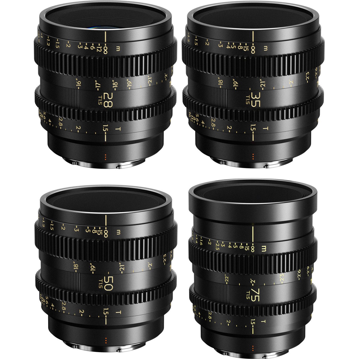 Thypoch Simera-C 28/35/50/75mm T1.5 FF Prime Cine 4-Lens Kit Sony E