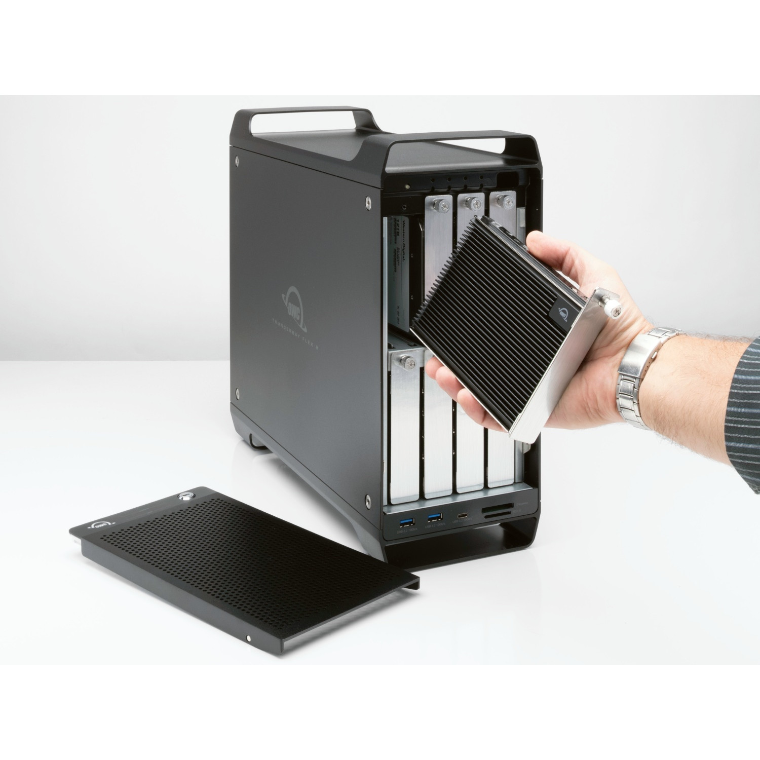 OWC ThunderBay Flex 8 60TB | Macierz dyskowa RAID 1x 4TB NVMe SSD 7x8TB HDD, USB-C Thunderbolt 3 OWC - 12