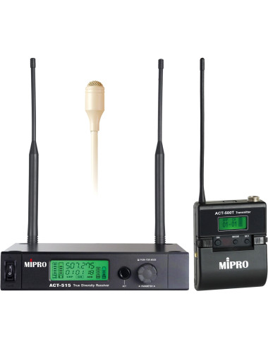 MIPRO ACT-515 / 500T / MU55LS | Bezprzewodowy mikrofon krawatowy z bazą stacjonarną MIPRO - 1