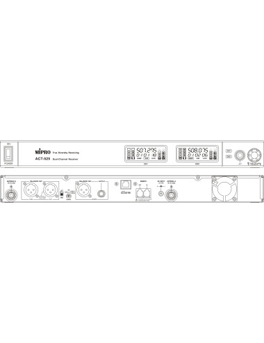 MIPRO ACT-525 / 2x 500T / 2x MU55LS | Bezprzewodowy zestaw z dwoma mikrofonami krawatowymi MIPRO - 5