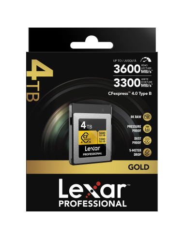 Lexar Professional CFexpress Type B Pro Gold R3600/W3300 4TB Lexar - 6