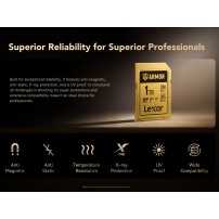 Lexar SDXC ARMOR Gold 1TB UHS-II U3, Stainless Steel, IP68 R280/W210 (V60) Lexar - 8