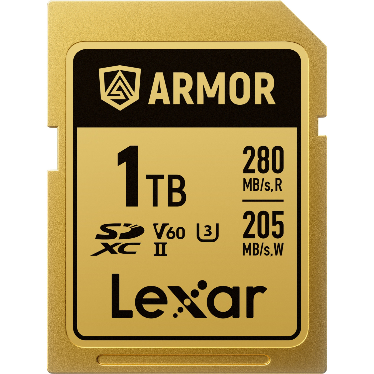 Lexar SDXC ARMOR Gold 1TB UHS-II U3, Stainless Steel, IP68 R280/W210 (V60) Lexar - 1