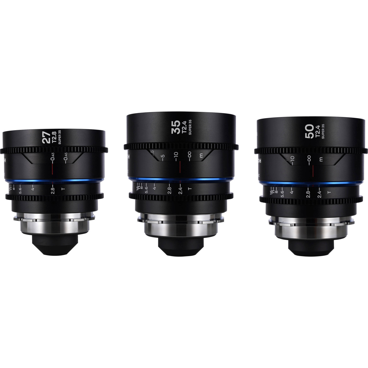 Venus Optics Laowa Nanomorph 3-Lens Bundle 27mm, 35mm, 50mm 1.5X S35 (Blue) Arri PL / EF Venus Optics Laowa - 1