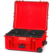 HPRC 2700W Resin Case Wheeled Bags and Dividers Red