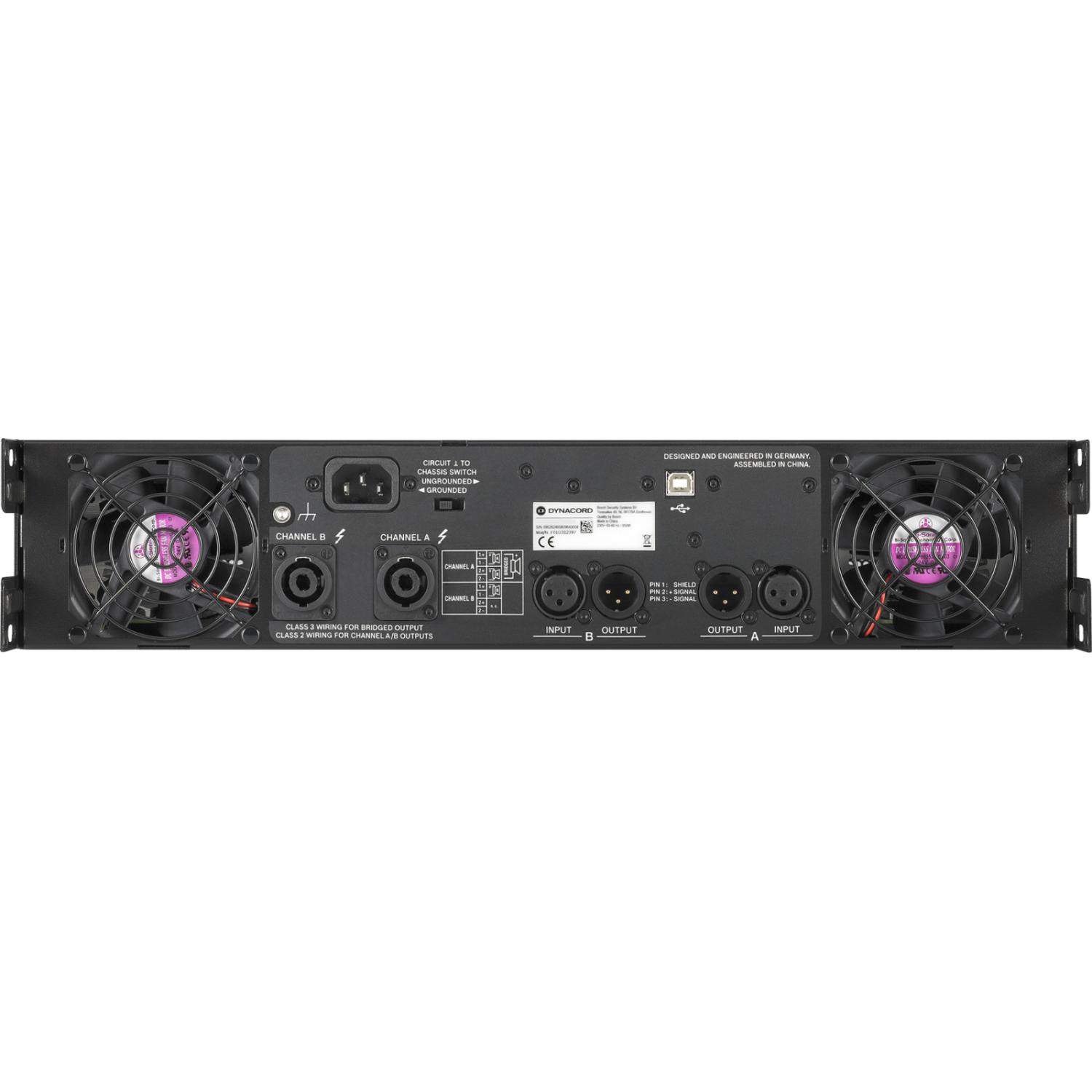 Dynacord L3600FD | Wzmacniacz mocy, 2 x 3200 W (2 Ohm), 2 x 1800 W (4 Ohm), 2 x 950 W (8 Ohm), DSP Dynacord - 3