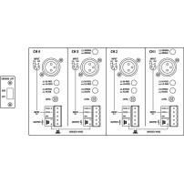 Monacor STA-1504 | 4-kanałowy wzmacniacz z limiterem, 4 x 160 W Monacor - 3