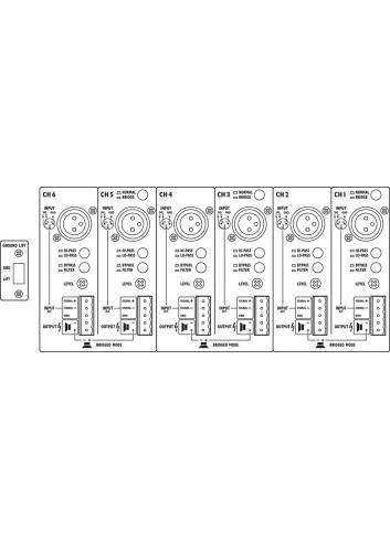 Monacor STA-1506 | Wzmacniacz, końcówka mocy, 6-kanałowy, 6 x 160W Monacor - 1