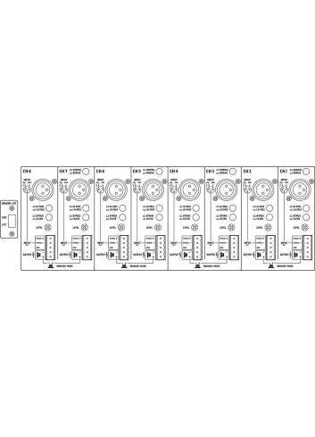 Monacor STA-1508 | 8-kanałowy wzmacniacz, końcówka mocy, wbudowany limiter, 8 x 160 W Monacor - 4