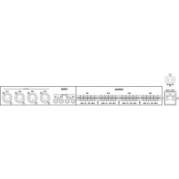 Monacor PA-1450D | 4-strefowy wzmacniacz, końcówka mocy, 4 x 50 W RMS, Monacor - 2