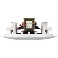 Monacor EDL-28 | Głośnik sufitowy 8" 100V Biały, transformator audio z odczepami, tworzywo ABS samogasnące, norma UL 94 V0 Monac