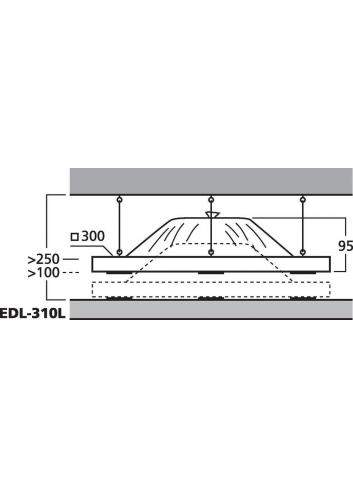 Monacor EDL-310L | Głośnik sufitowy 8" 100V, szeroka dyspersja, 3 odczepy mocy Monacor - 1
