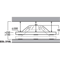 Monacor EDL-310L | Głośnik sufitowy 8" 100V, szeroka dyspersja, 3 odczepy mocy Monacor - 3