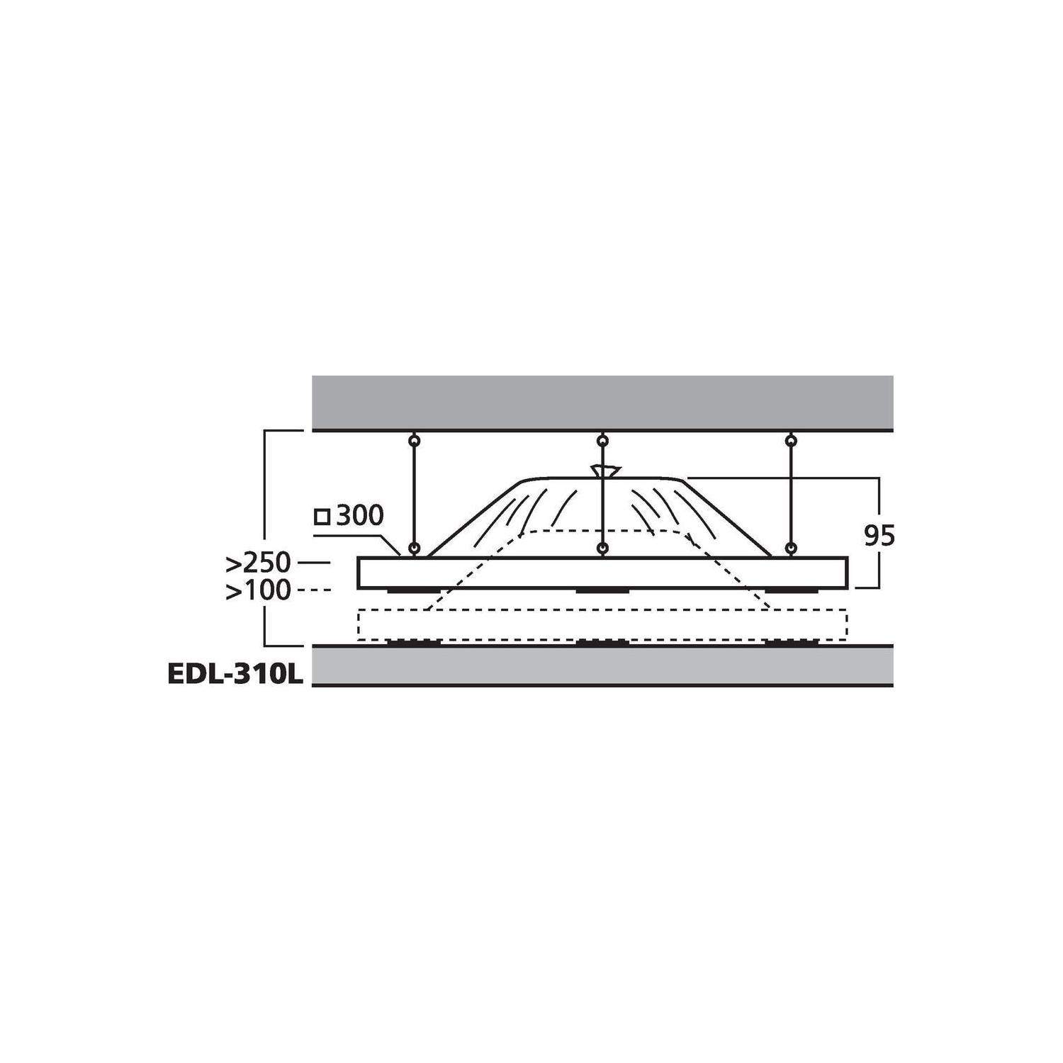 Monacor EDL-310L | Głośnik sufitowy 8" 100V, szeroka dyspersja, 3 odczepy mocy Monacor - 3
