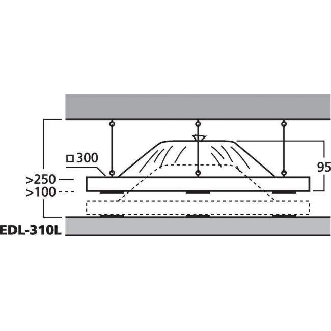 Monacor EDL-310L | Głośnik sufitowy 8" 100V, szeroka dyspersja, 3 odczepy mocy Monacor - 3
