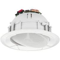 Monacor EDL-65TW | Głośnik sufitowy 7" 100V Biały, ruchomy głośnik, 2 drożny, koaksjalny, ABS samogasnący UL 94V-0 Monacor - 1