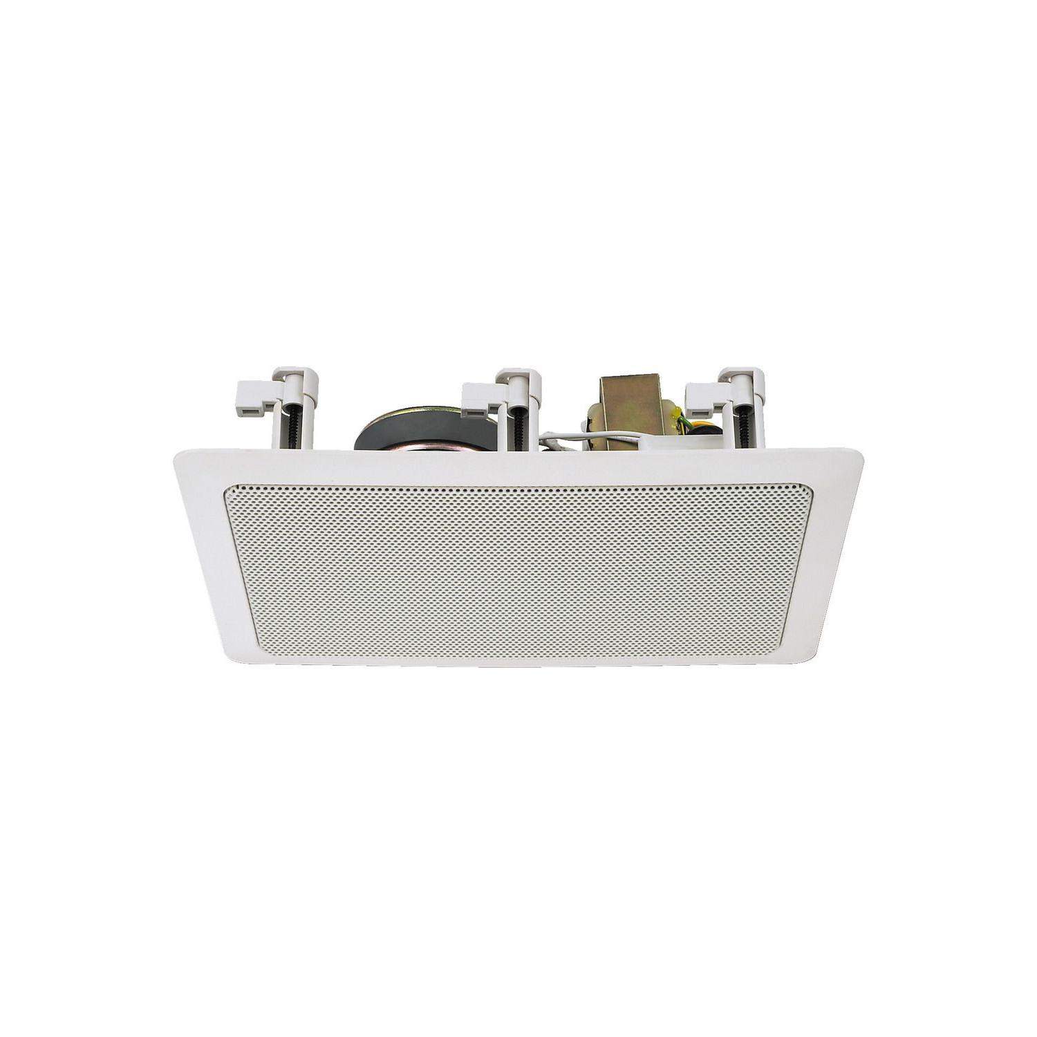Monacor ESP-17/WS | Głośnik sufitowy 5" 100V Biały, tworzywo ABS samogasnące, norma UL 94 V0, wersja dwudrożna, Monacor - 1