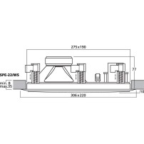 Monacor SPE-22/WS | Głośnik sufitowy 6.5" 8Ohm Biały, tworzywo ABS, samogasnące, norma UL 94 V-0 Monacor - 4