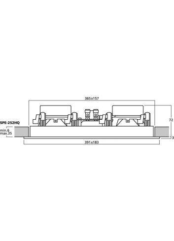 Monacor SPE-252HQ | Głośnik sufitowy 2x 5" 8Ohm Biały, dwudrożny, 50 W RMS, magnetyczna ramka Monacor - 4