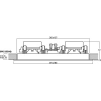Monacor SPE-252HQ | Głośnik sufitowy 2x 5" 8Ohm Biały, dwudrożny, 50 W RMS, magnetyczna ramka Monacor - 4