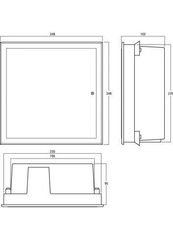 Monacor SPE-8U | Kolumna głośnikowa sufitowa lub ścienna, 8", 8 Ohm, do montażu wpustowego Monacor - 4