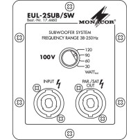 Monacor EUL-2SUB/SW | Głośnik subwoofer 12" 100V Czarny Monacor - 2