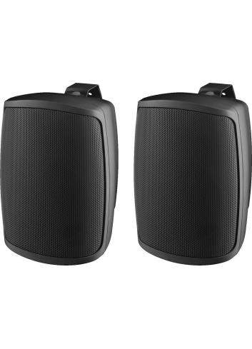 Monacor WALL-04T/SW | Głośnik ścienny para 4" 100V 8Ohm Czarny Monacor - 1