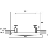 Monacor EDL-80DT | Głośnik sufitowy 8" Dante Biały Monacor - 3
