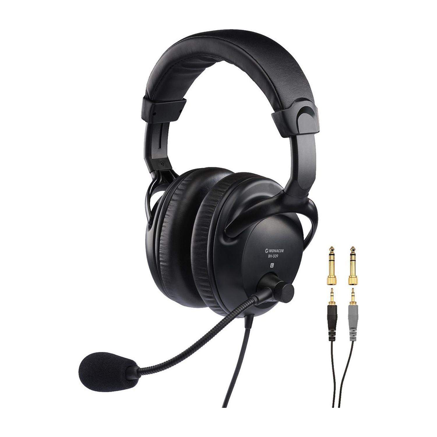 Monacor BH-009 | Słuchawki stereo z mikrofonem dynamicznym Monacor - 1
