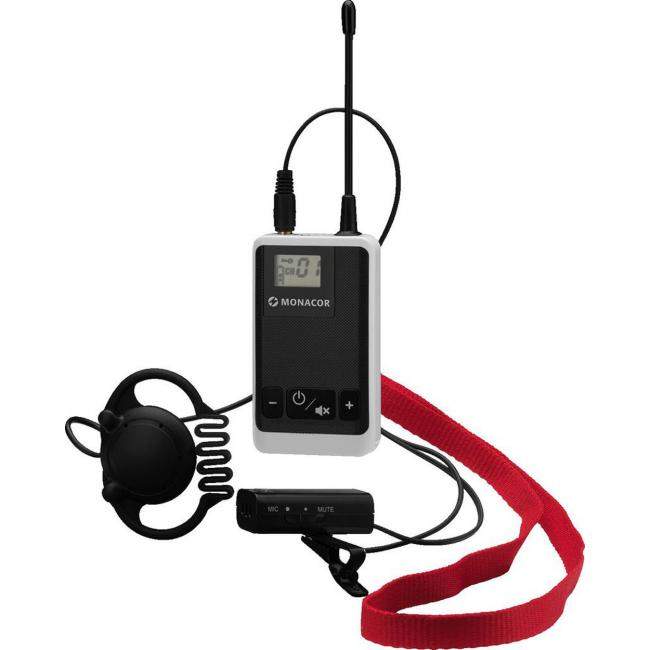 Monacor ATS-22T | 16-kanałowy nadajnik do sygnałów mikrofonowych i liniowych audio, z funkcją dwukierunkowej komunikacji Monacor