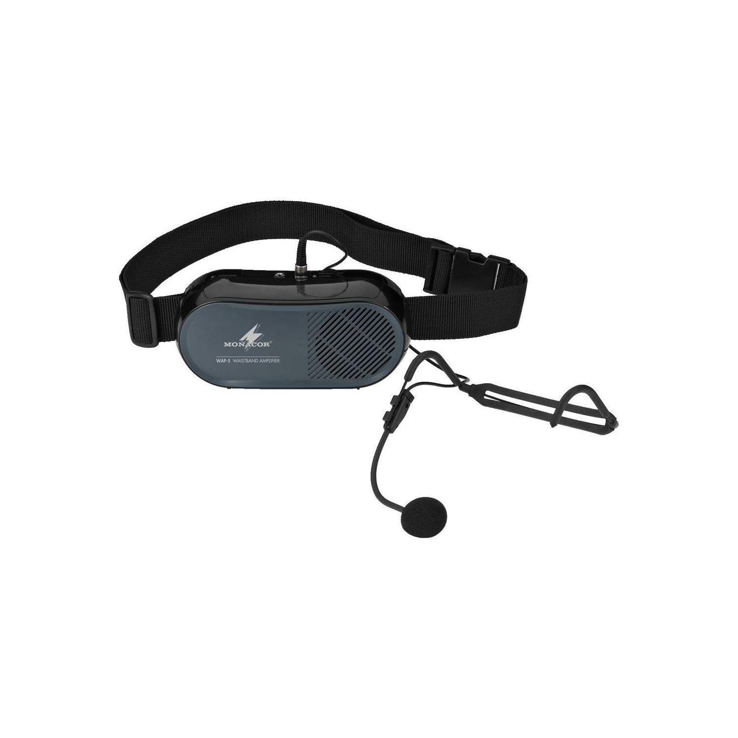 Monacor WAP-5 | Przenośny wzmacniacz głosu, z mikrofonem elektretowym i wejściem liniowym Monacor - 1