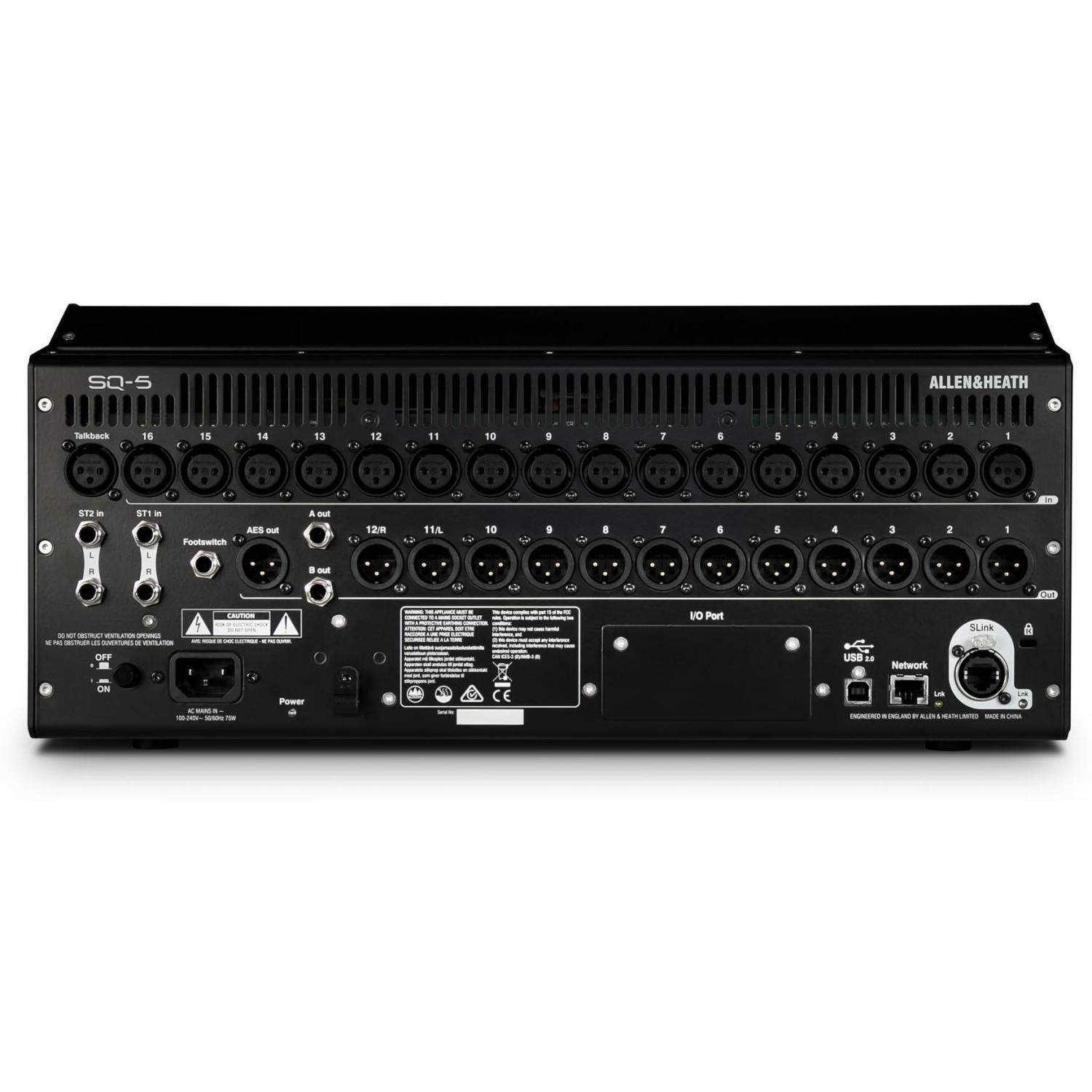 Allen & Heath SQ-5 | Cyfrowy mikser audio, 17 zautomatyzowanych tłumików, 48 kanałów, przetwarzanie 96 kHz, SLink, 16 wejść XLR 